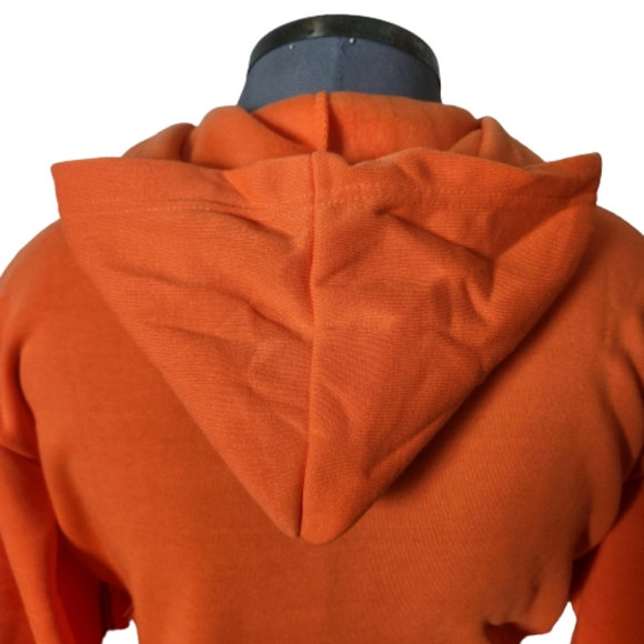 CORSET STYLE ☆ ORANGE ☆ CROPPED HOODIE ☆ NWT - Picture 7 of 13